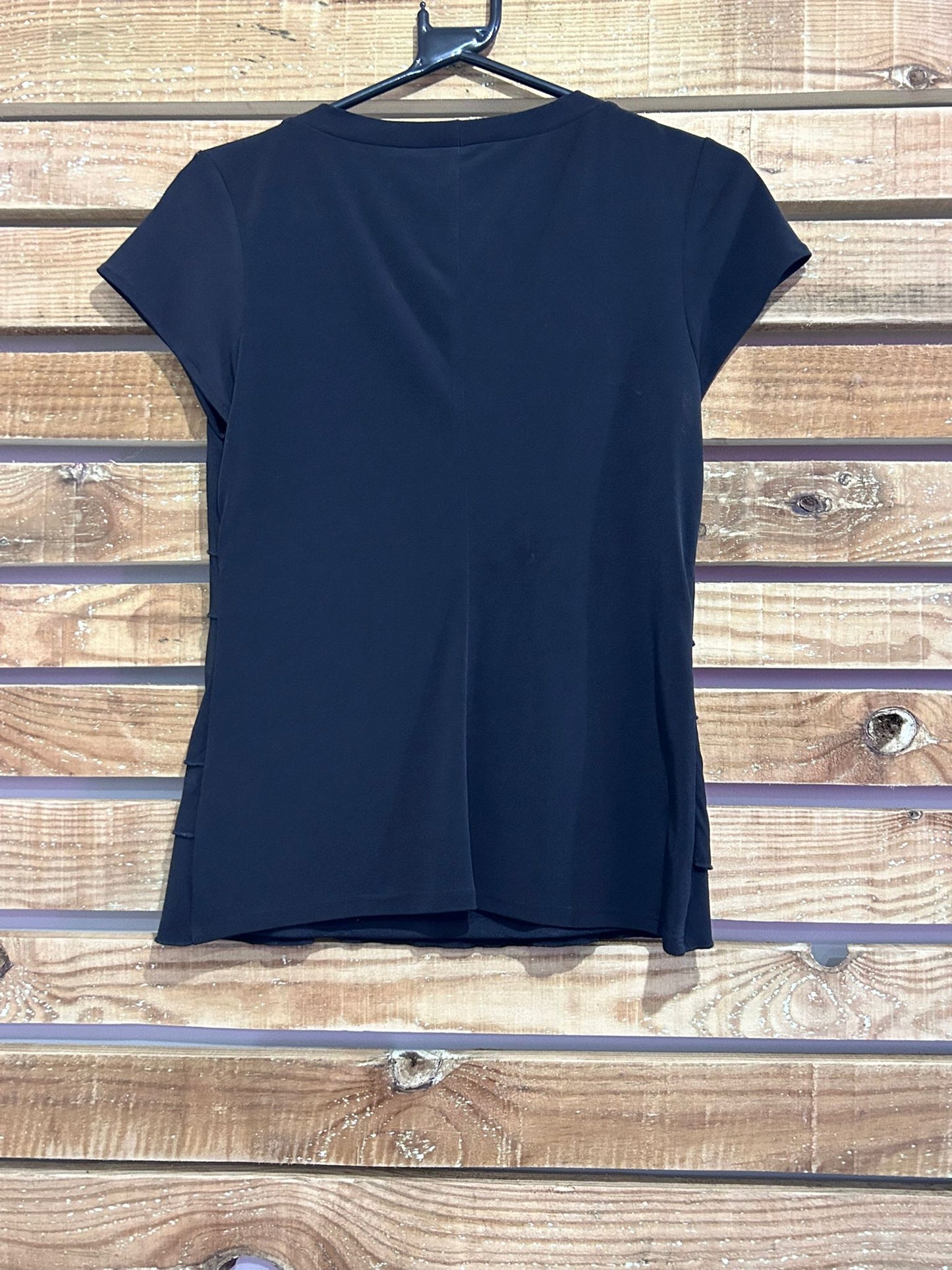 Laundry by Shelli Segal ruffled top. size small. Christmas/ party/ winter