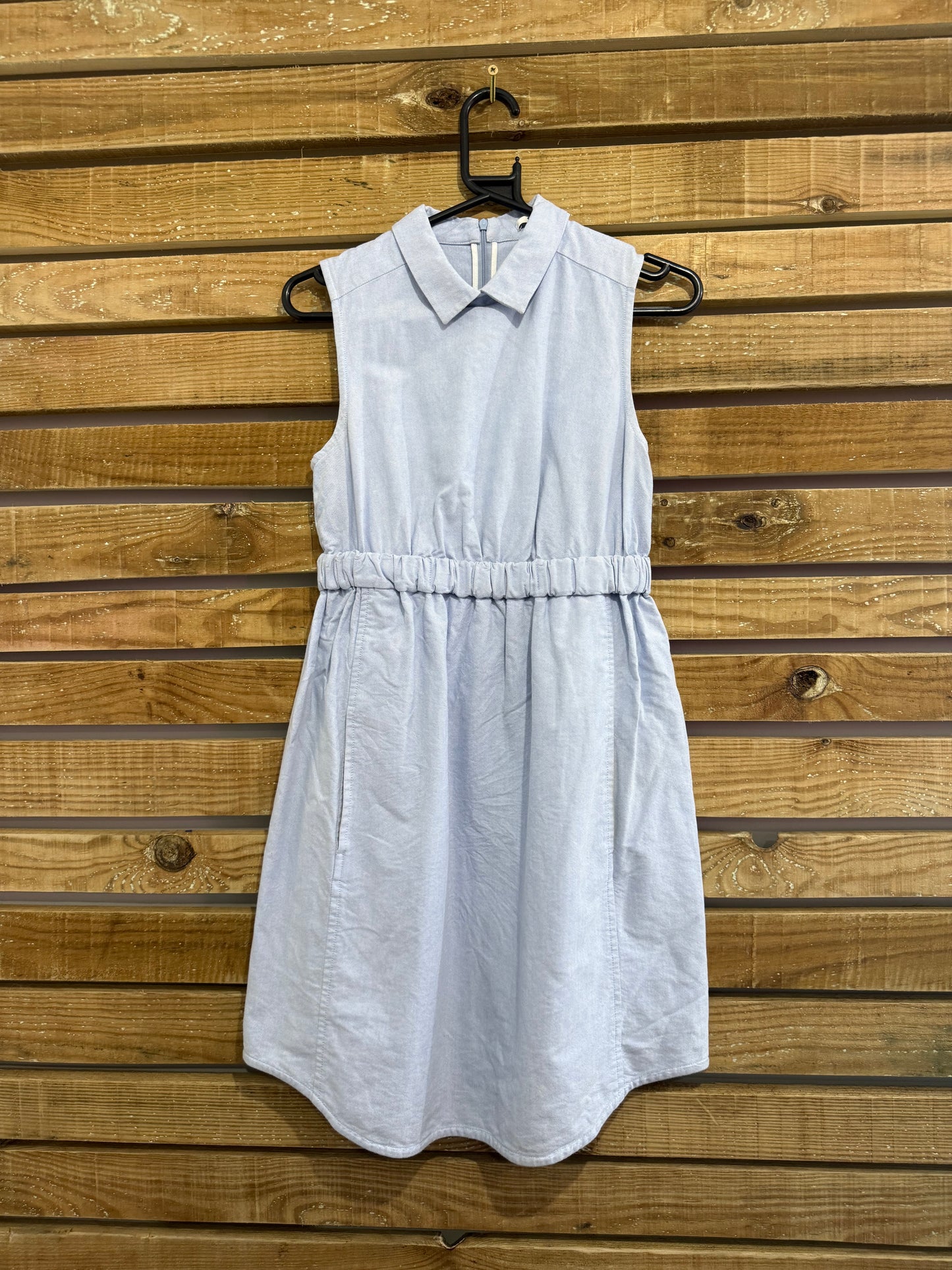 Carven cotton shirt dress, Peter Pan collar. 50s style. Size 8-10. Summer.