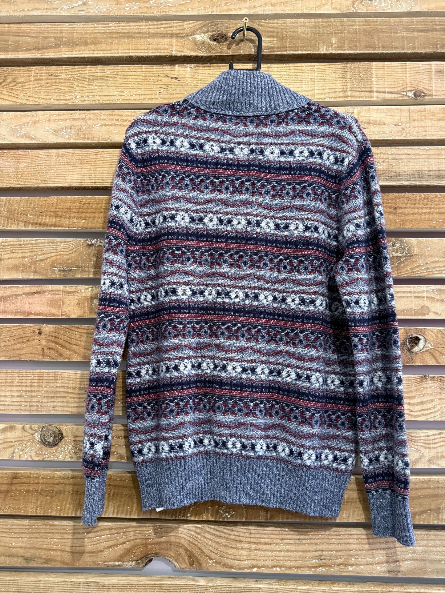 Vintage Y2K Mantaray 1/4 zip jumper/ sweater. Festive. Size Medium.