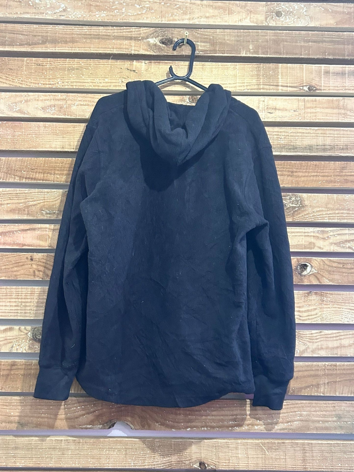 Vintage Y2K NFL Raiders spell-out zip up fleece jacket. Black. Size Medium.