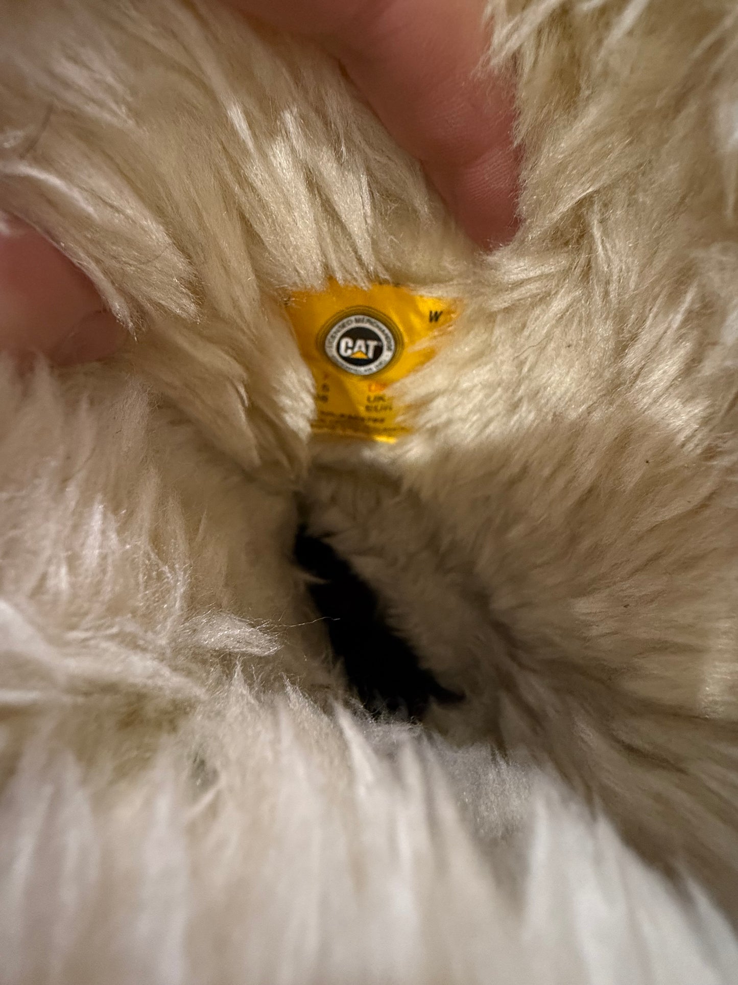 Vintage Y2K CAT Caterpillar Fur lined Mid Calf Leather Buckle Boots Size 5,EU38