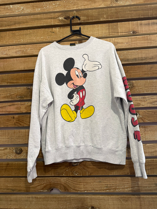 Vintage RARE 80s Disney Mickey Mouse sweater. USA. Size Large. Grey
