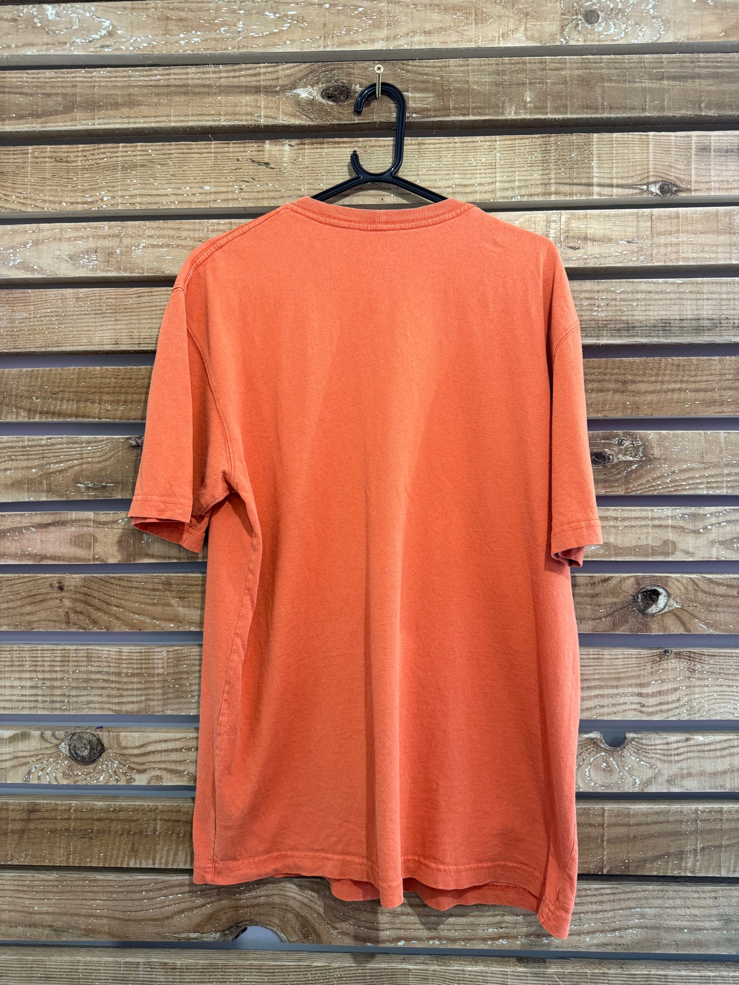 Carhartt logo pocket t-shirt. Orange. Workwear/ cowboy/ USA. Size Medium.