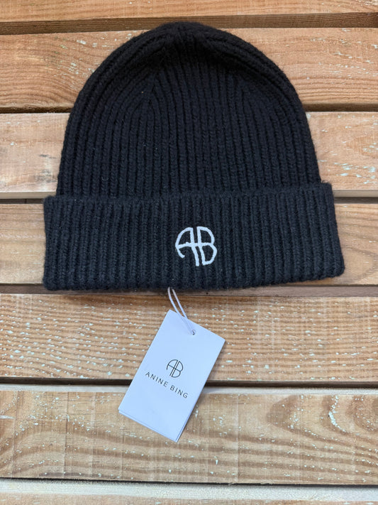 Anine Bing Beanie Hat. Alpaca & wool. BNWT. One size. Black.