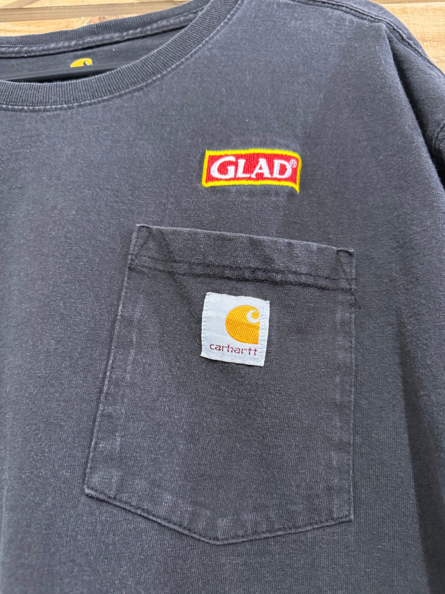 Carhartt x Glad long sleeved logo t-shirt. Black. Workwear/ cowboy/ USA. Size XL