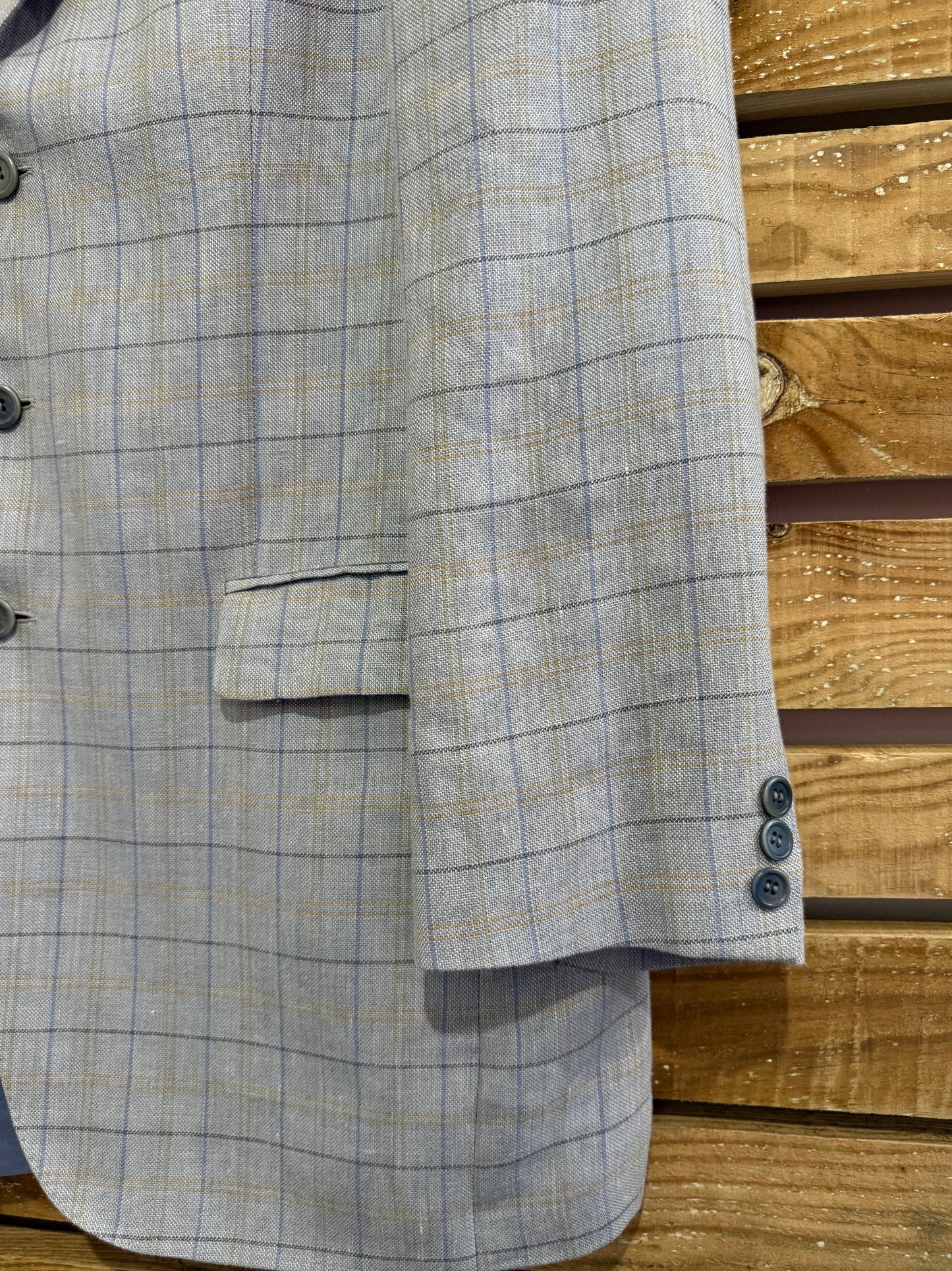 Vintage 80s Aquascutum check Blazer/ Jacket. Size 42” chest, medium.