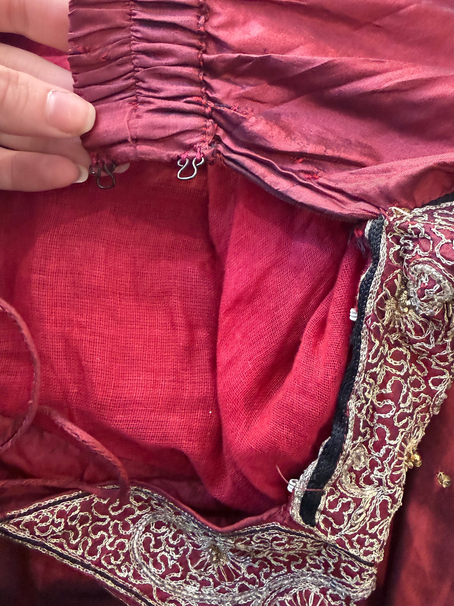 Vintage RARE Rajastani Banjara embroidered embellished skirt. Size UK8, 27” waist.