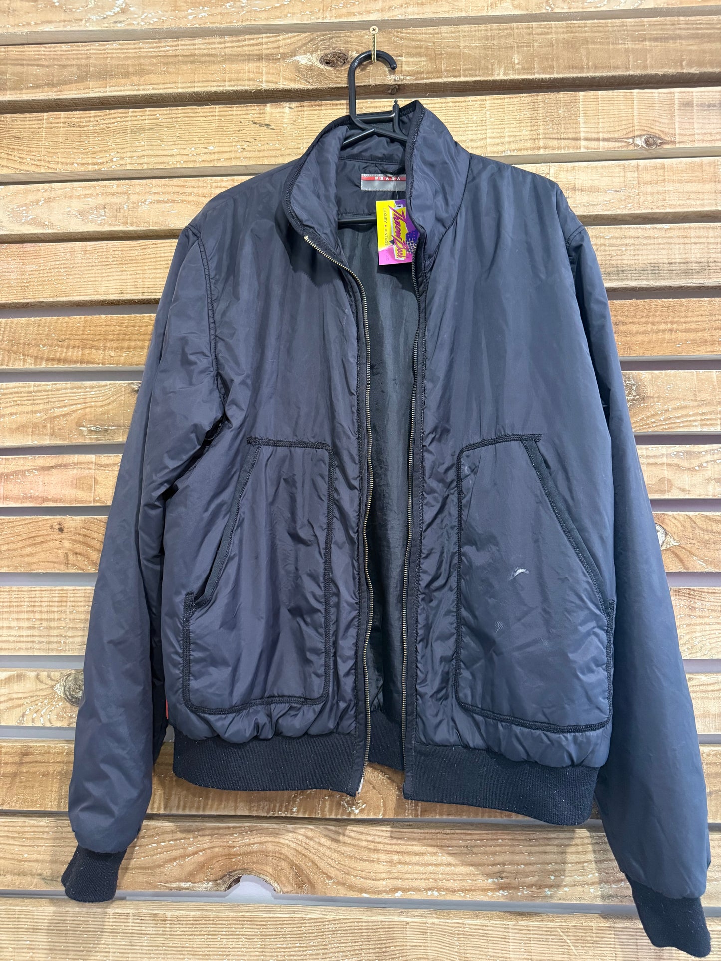Vintage Y2K RARE Prada sport Nylon bomber jacket. Size Large.
