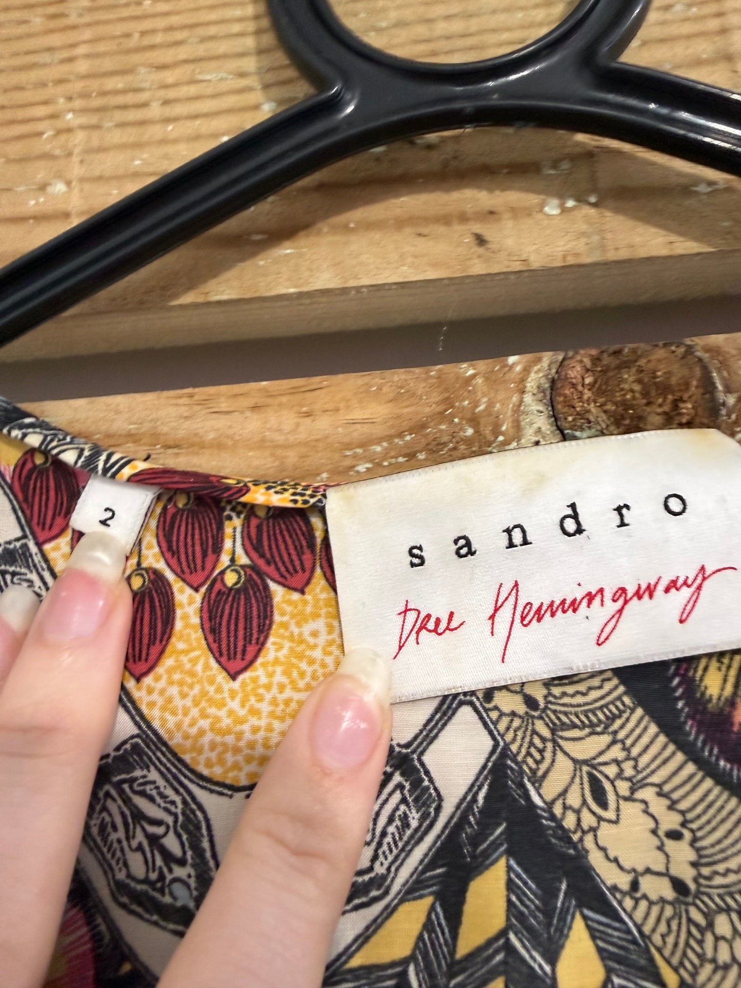 Sandro x Dree Hemingway floral maxi dress. Summer/evening/wedding. Size 8-12.