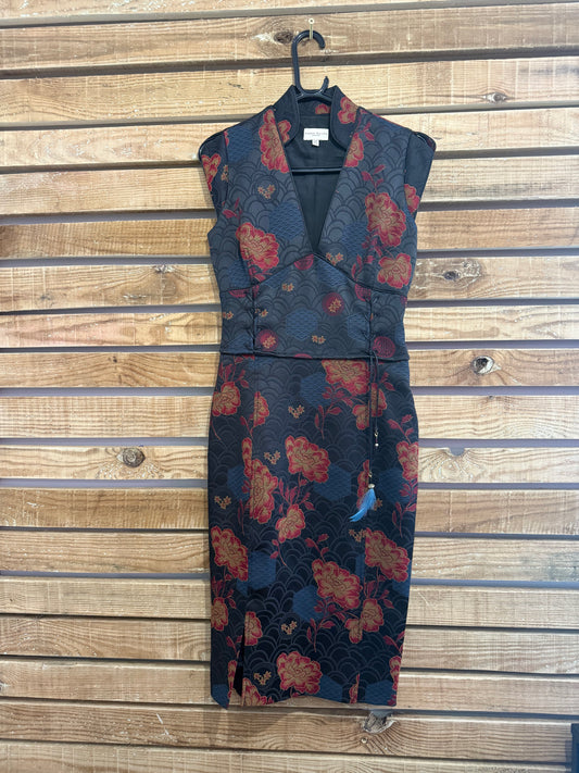 Vintage Y2K Karen Millen oriental style corset evening dress. Size UK10. Wedding/Party/Evening.