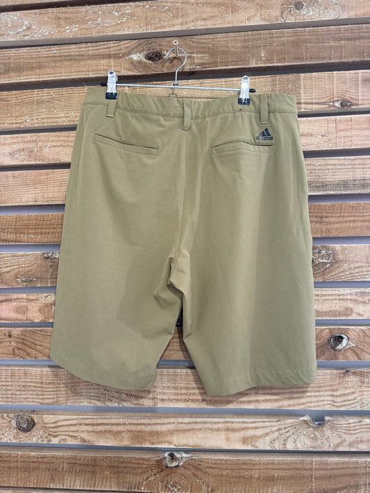 Adidas golf sports shorts. Size 34” waist. Khaki.