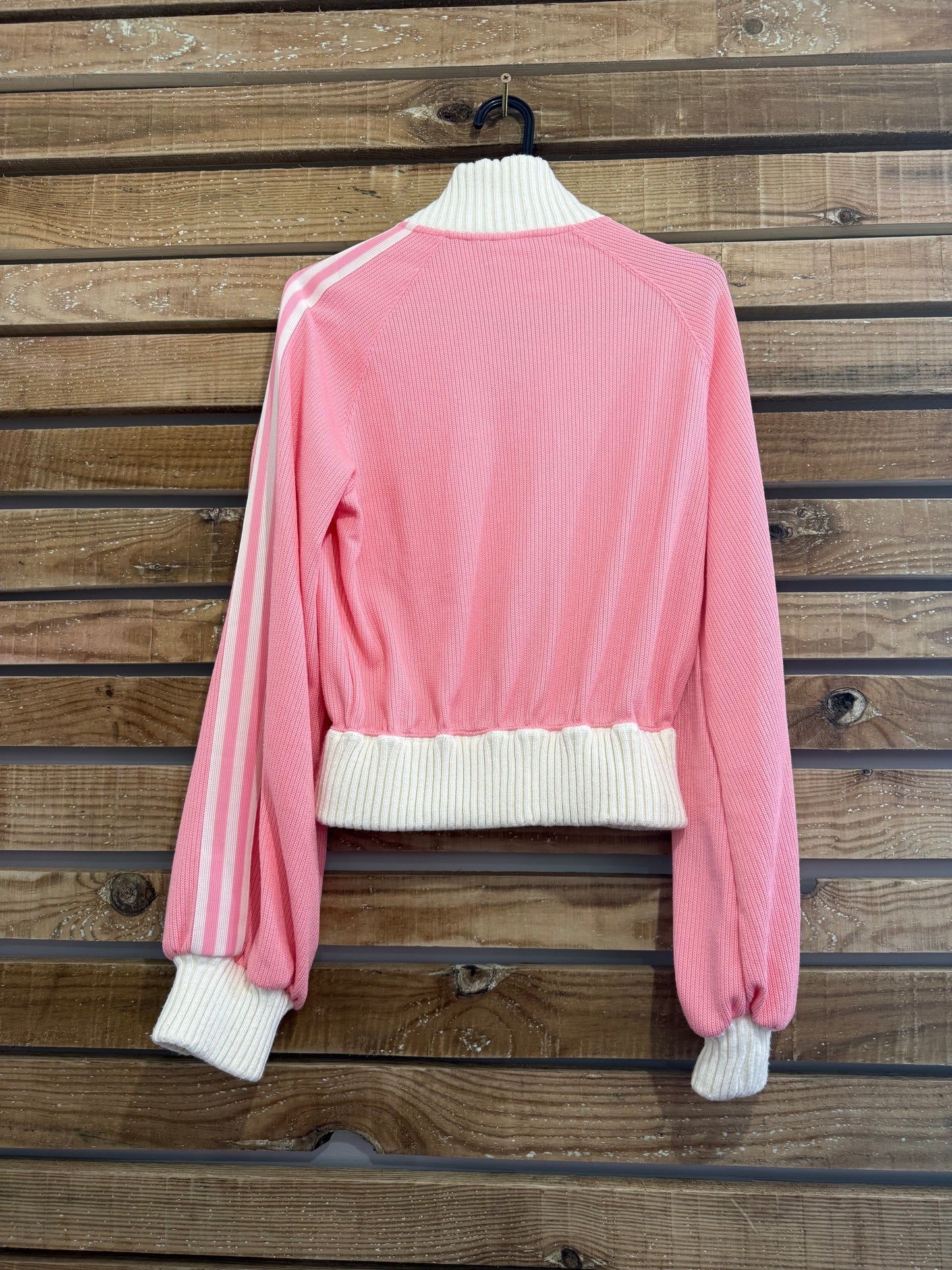 Adidas originals knitted track zip up sports jacket. Size 8.