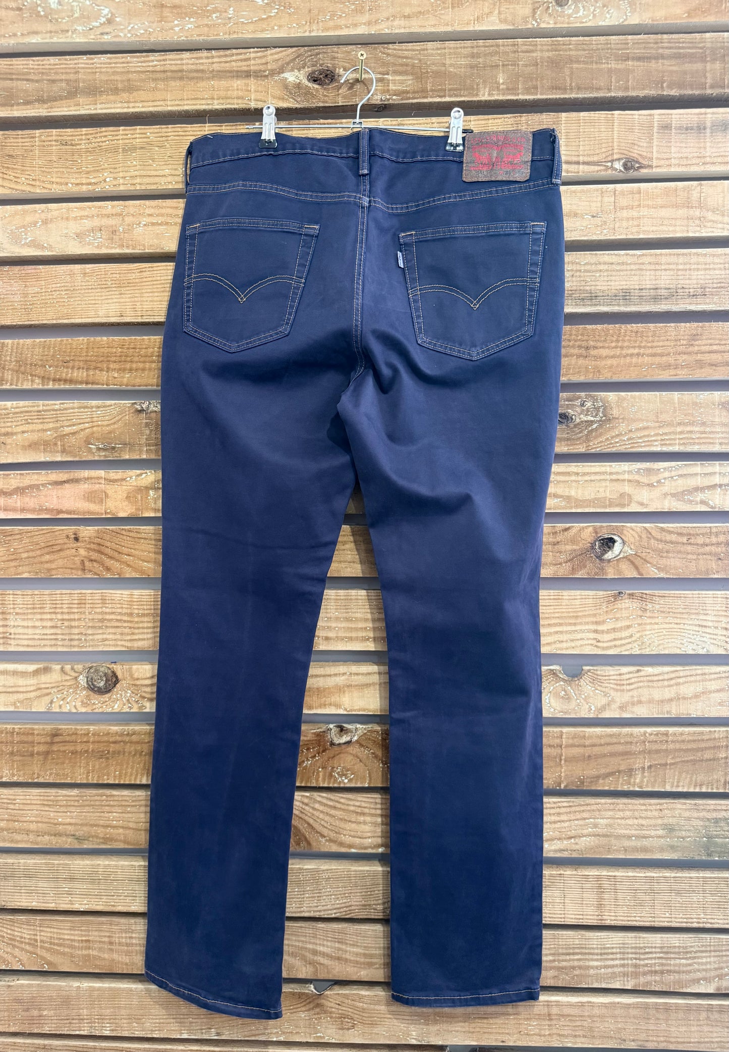 Vintage 90s Levi’s 541 Over-dyed Dark Blue/ Indigo Jeans. Waist 36” leg 32”