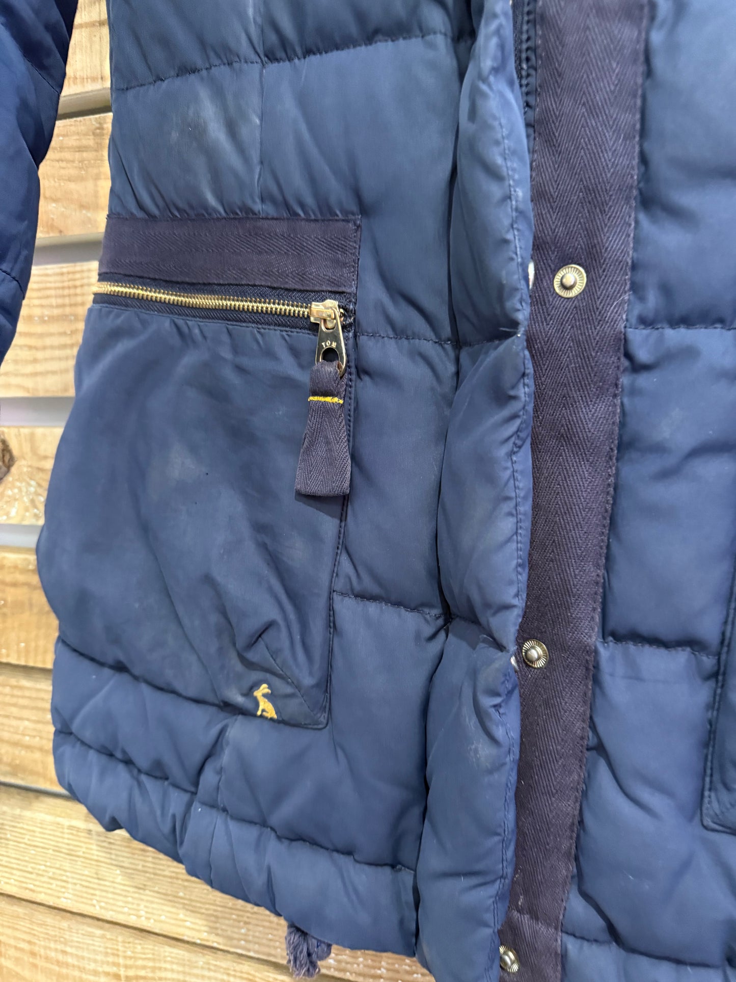 Joules down filled puffer jacket/ coat. Pink. Size UK8
