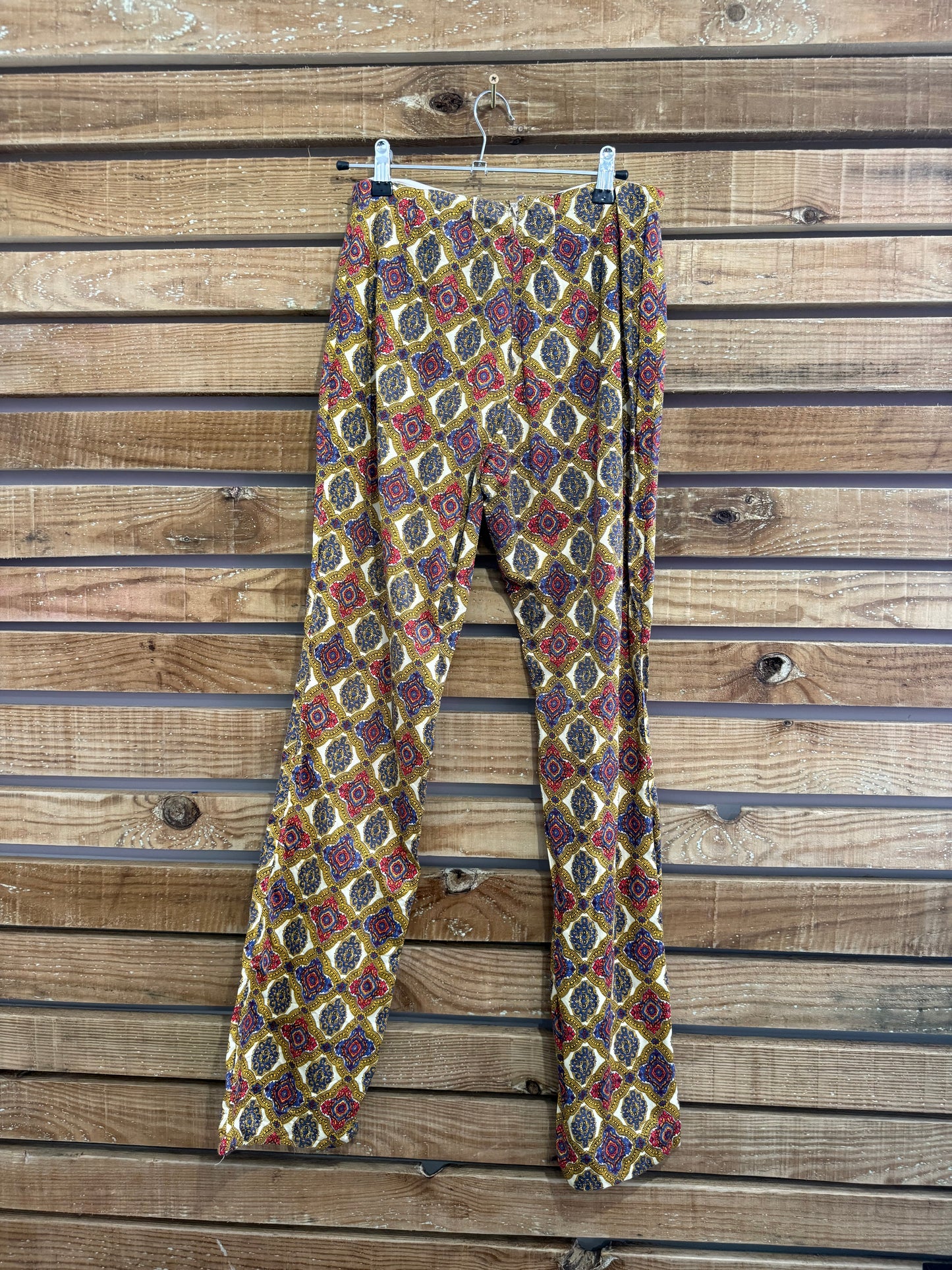 Vintage 70s Polly Peck by Sybil Zelker Two-Piece Set – Indian Top and trousers. Size UK8. 26” waist, 34” bust.