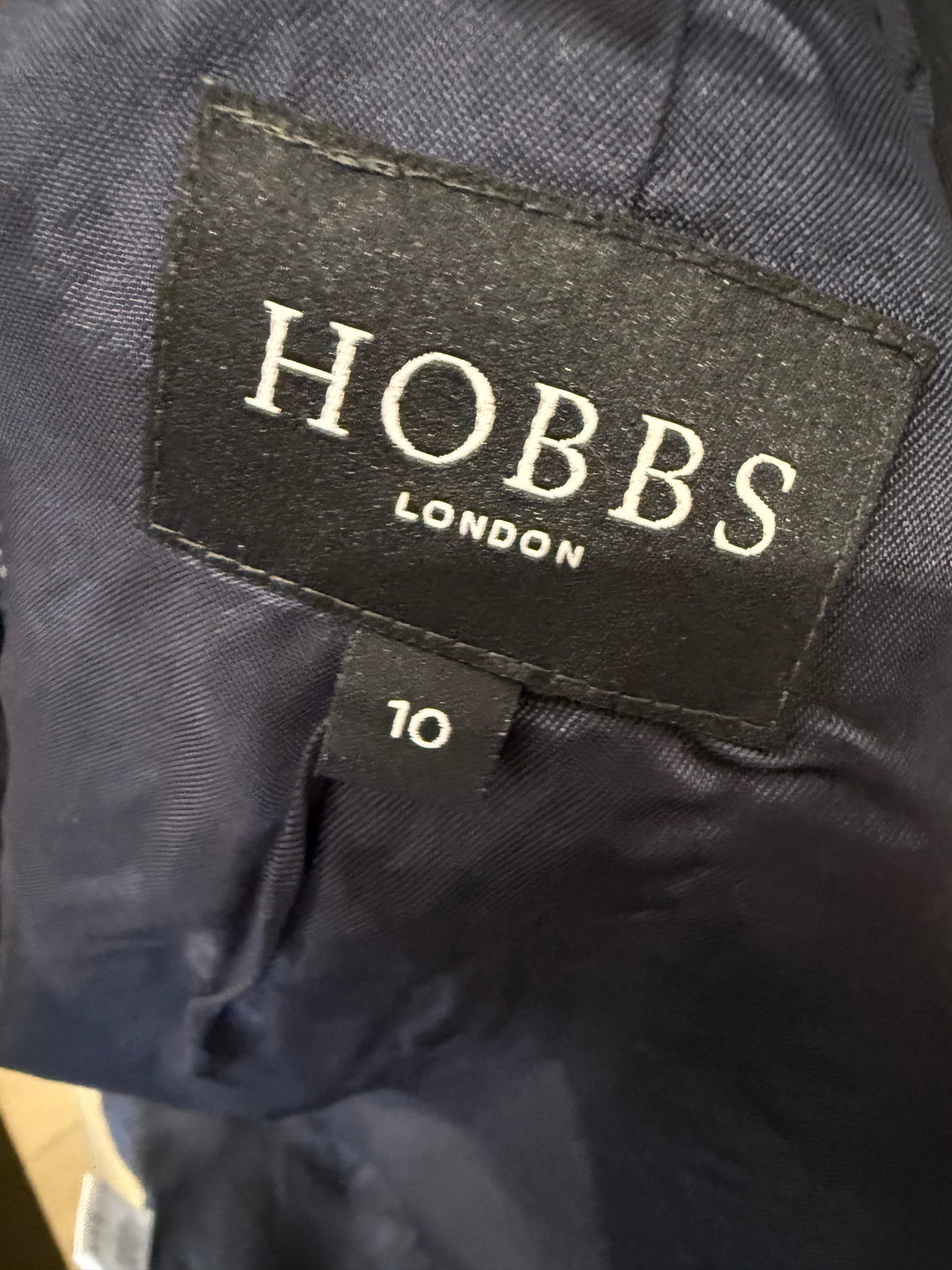 Hobbs tweed dress and matching jacket. Blue. Size UK10. Office/ party/ wedding/ formal.