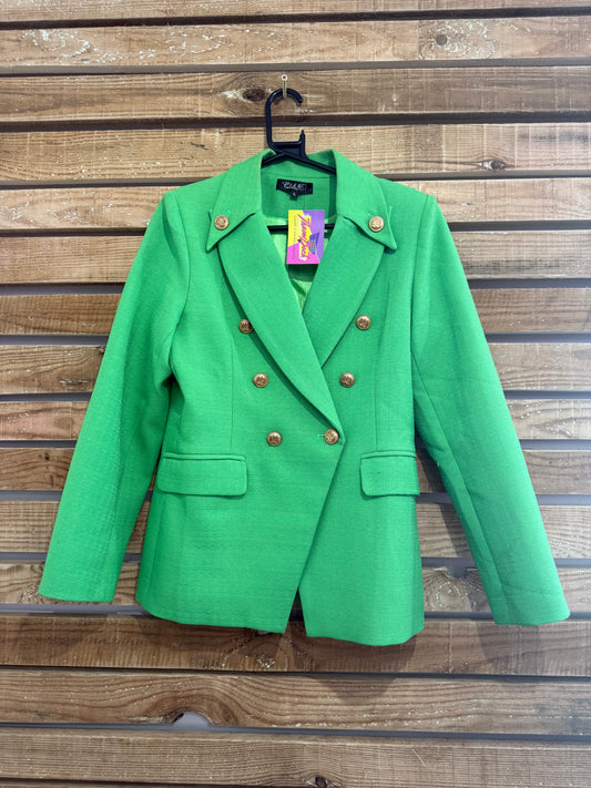 Vintage 90s double breasted jacket. Gold buttons. 70s style. Size Large.