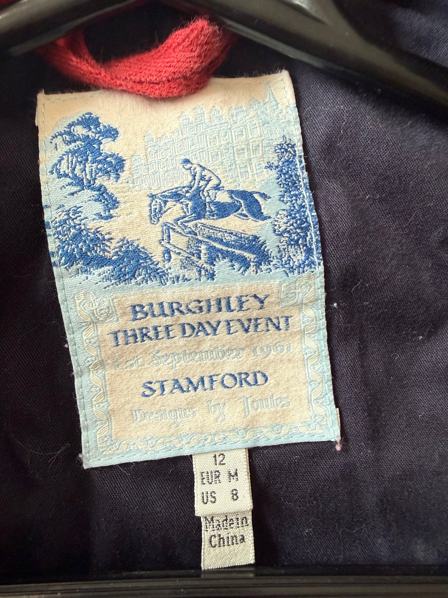 Joules Burghley quilted Jacket/Coat. Red. Horse riding. Size 12.