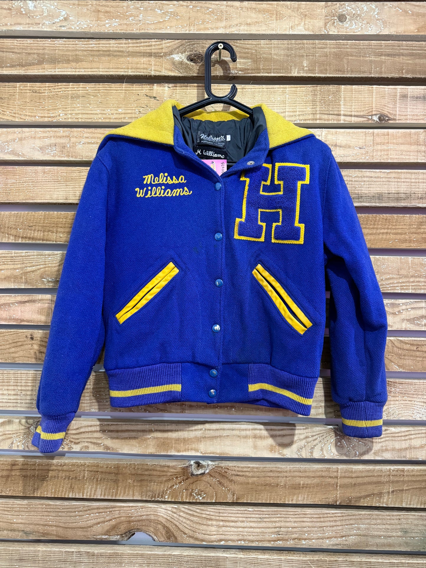 Vintage 80s Nelson’s Patriots Varsity Jacket. 50s Style. College Jacket. USA. Rockabilly. Size Small.