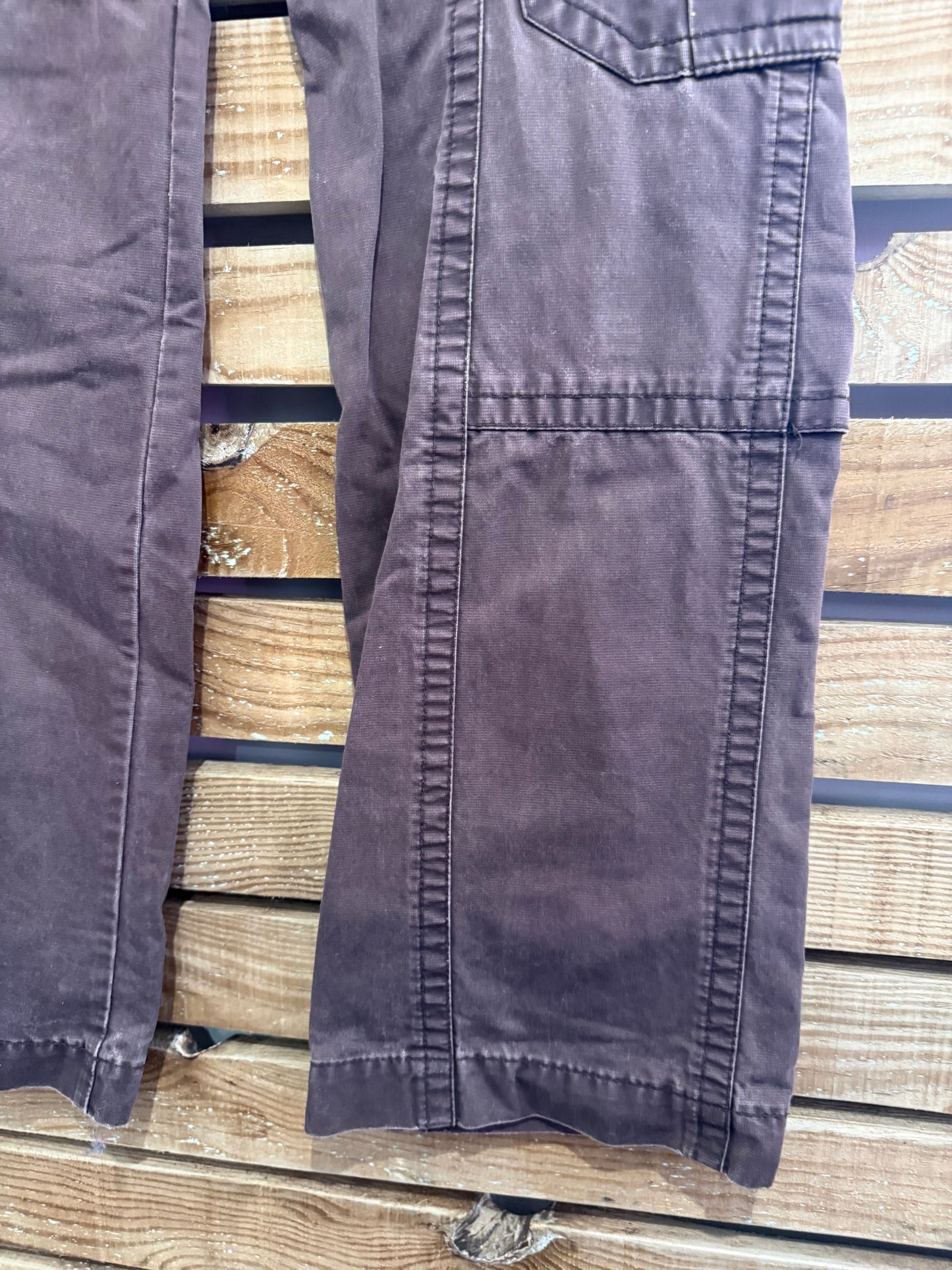 Vintage 90s Calvin Klein cargo jeans pants/ trousers. Brown. 34” waist, 35”leg.