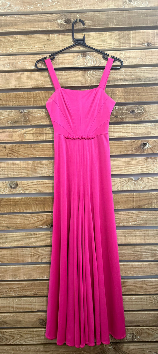 Vintage 80s does 50s Frank Usher swing dress. Pink. Prom/ summer.