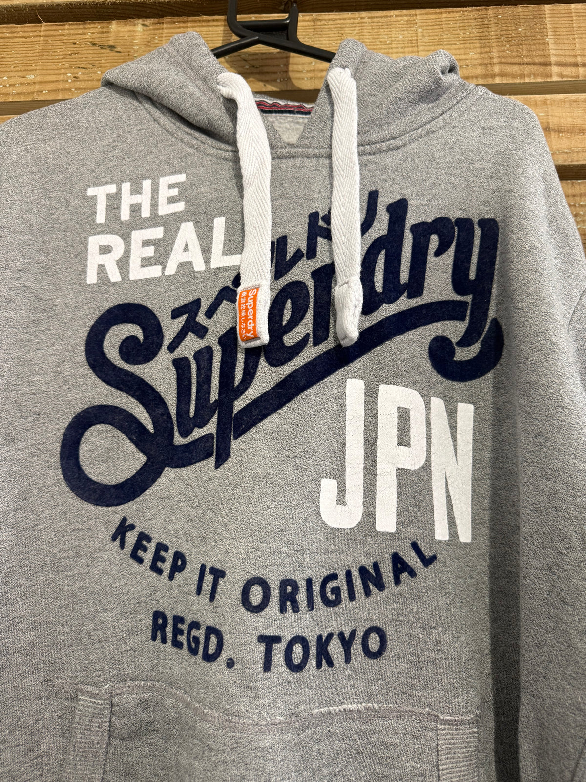 Vintage Y2K Superdry Japan hoodie/ hooded sweater. Size Large.