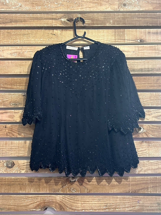 Vintage 80s beaded top. Free sizing. Christmas/ party/ winter