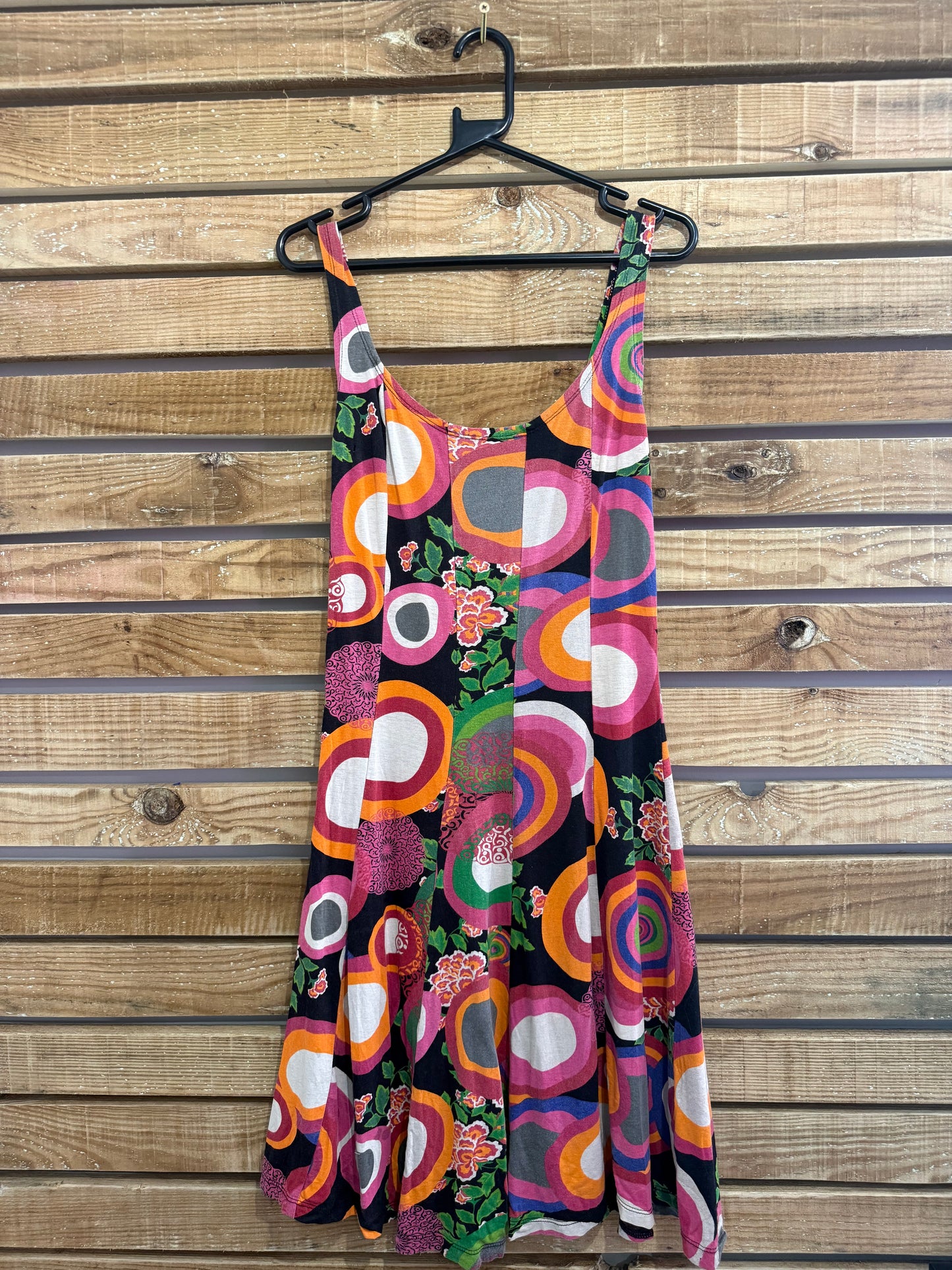 Vintage Y2K Desigual pattern skater mini dress. Summer/ boho/ festival. Size 8.
