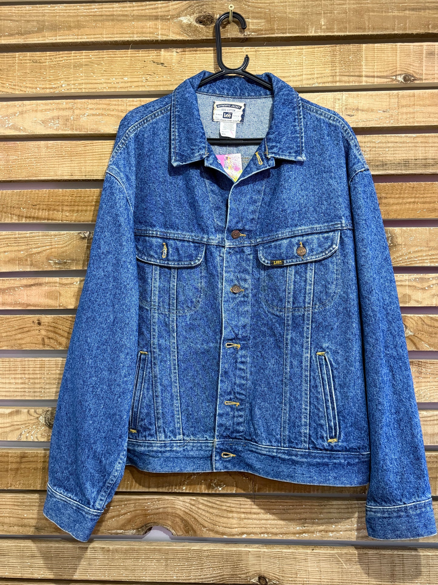 Vintage 80s Deadstock RARE Lee x Harley Davidson blue denim Jacket. Size XXL. Biker