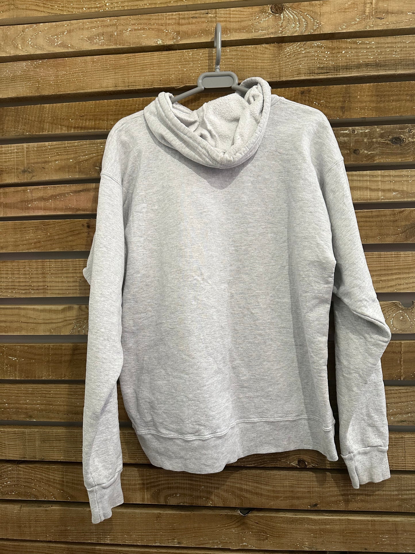 Vintage 90s Michigan University  hoodie/ hooded sweater. USA/ American. Grey Size Medium