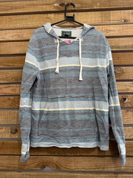 Vintage 90s Woolrich Striped Hoodie/Hooded Sweatshirt. USA. Size Medium.