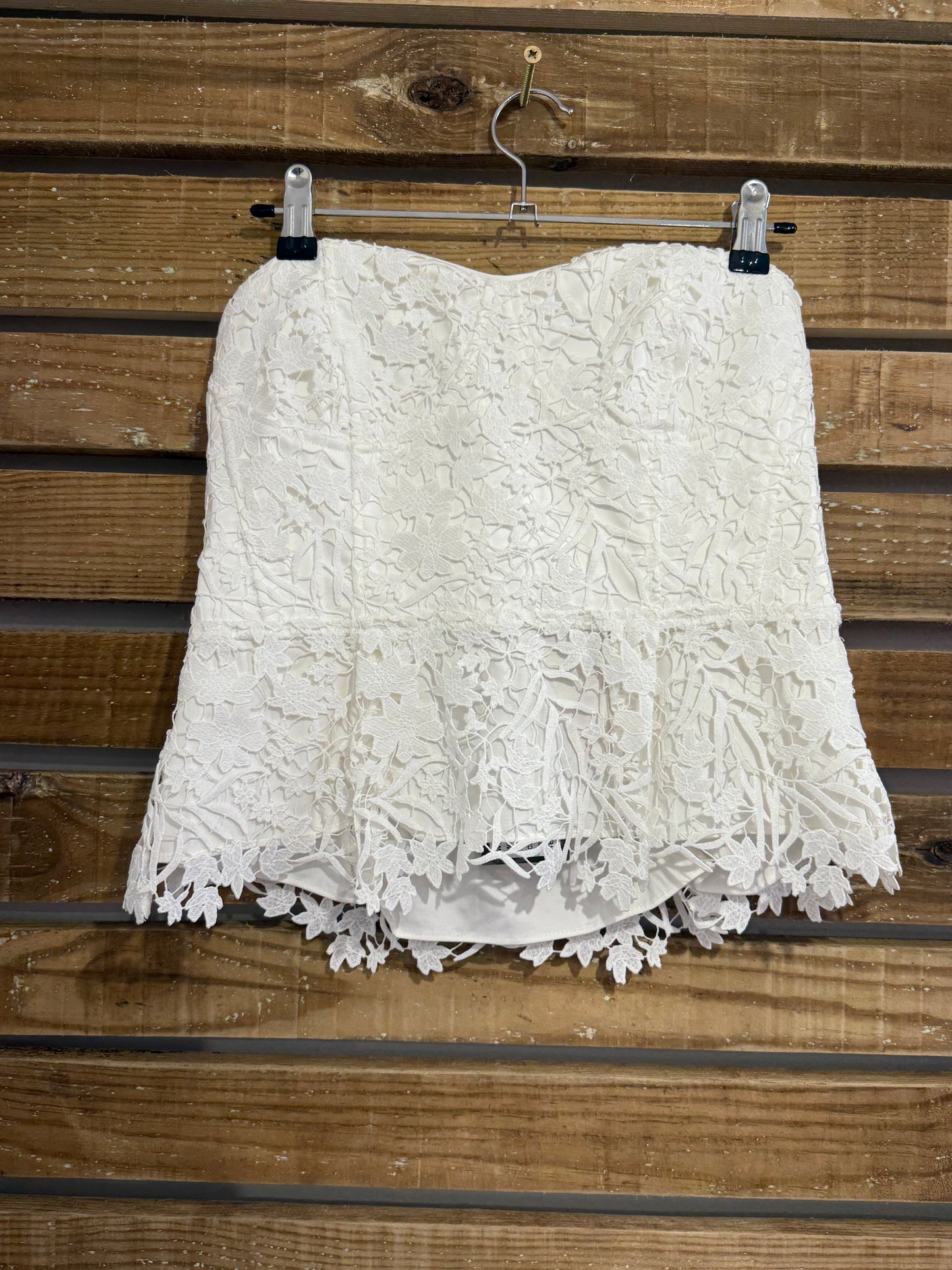 BNWT All Saints floral lace white corset top. UK10 Summer/ party/ evening.