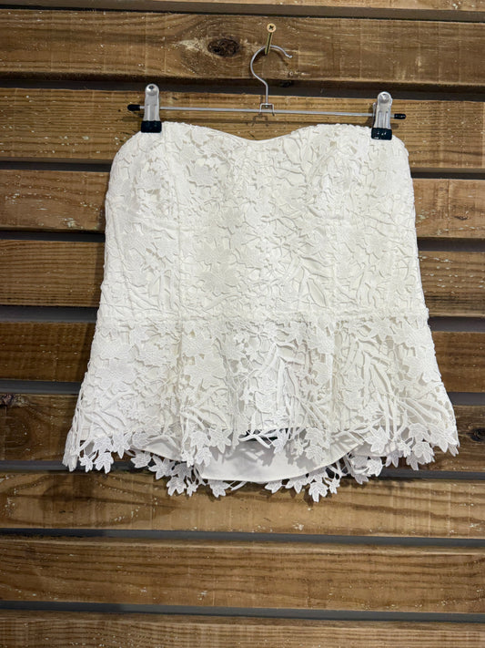 BNWT All Saints floral lace white corset top. UK10 Summer/ party/ evening.