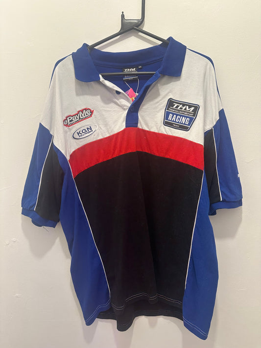 Vintage Y2K Motorsport polo t-shirt. Size XXL. Racing