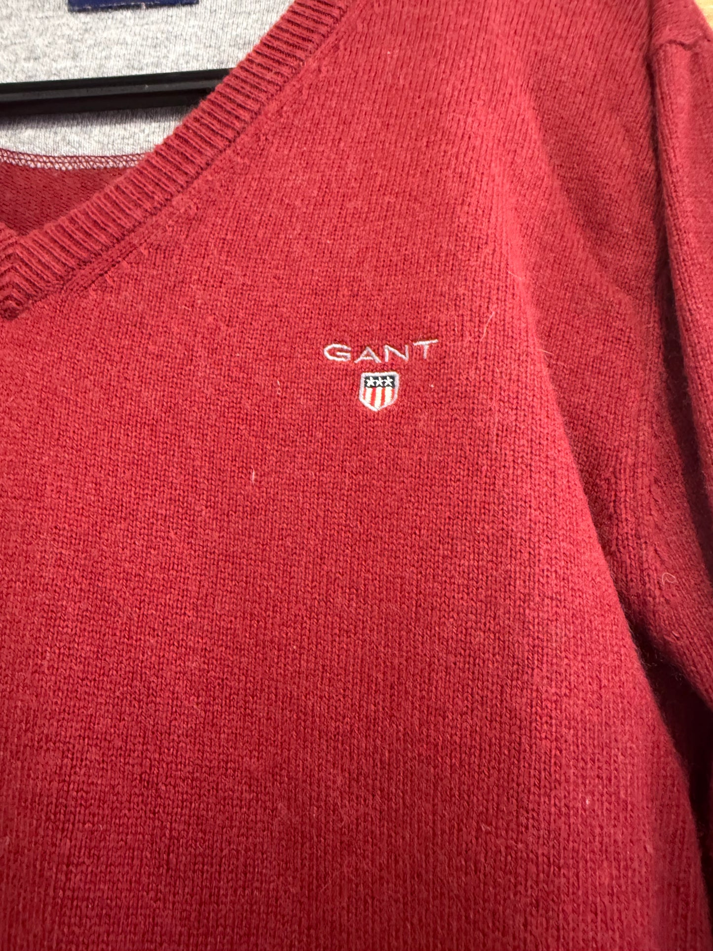 Gant wool knitted jumper/ sweater. Rust colour. Size Medium.