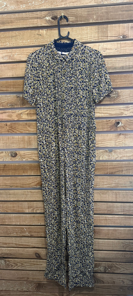 Noa Noa floral jumpsuit. Peter Pan collar. Free sizing. 38 label.