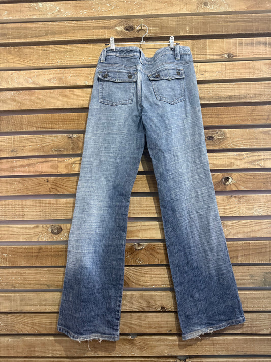 Vintage Y2K Moto flared low rise jeans. Size UK12, waist 32