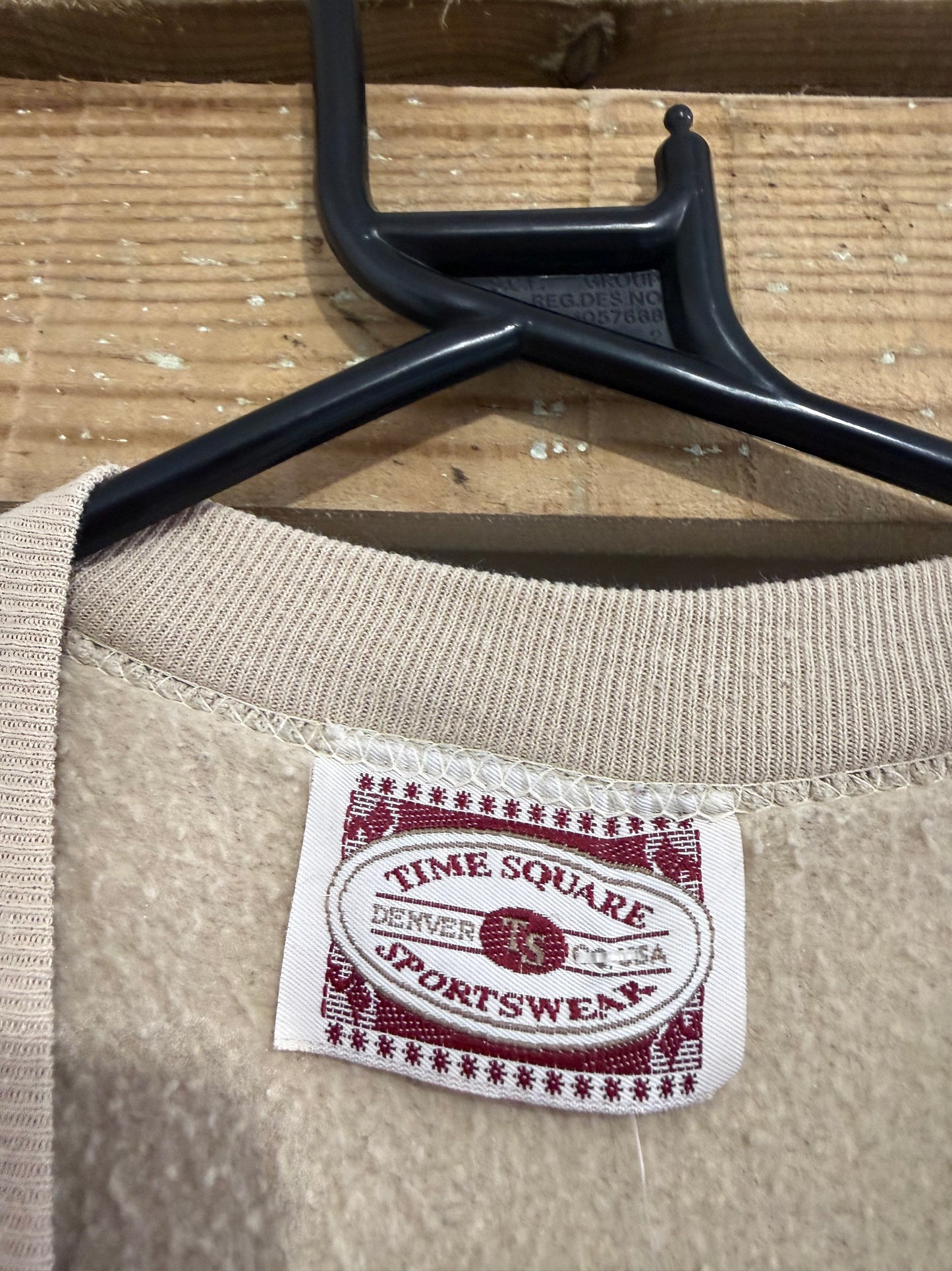 Vintage 80s Grand Ole Opry embroidered sweater/sweatshirt. Made in USA. Beige. Size Large.