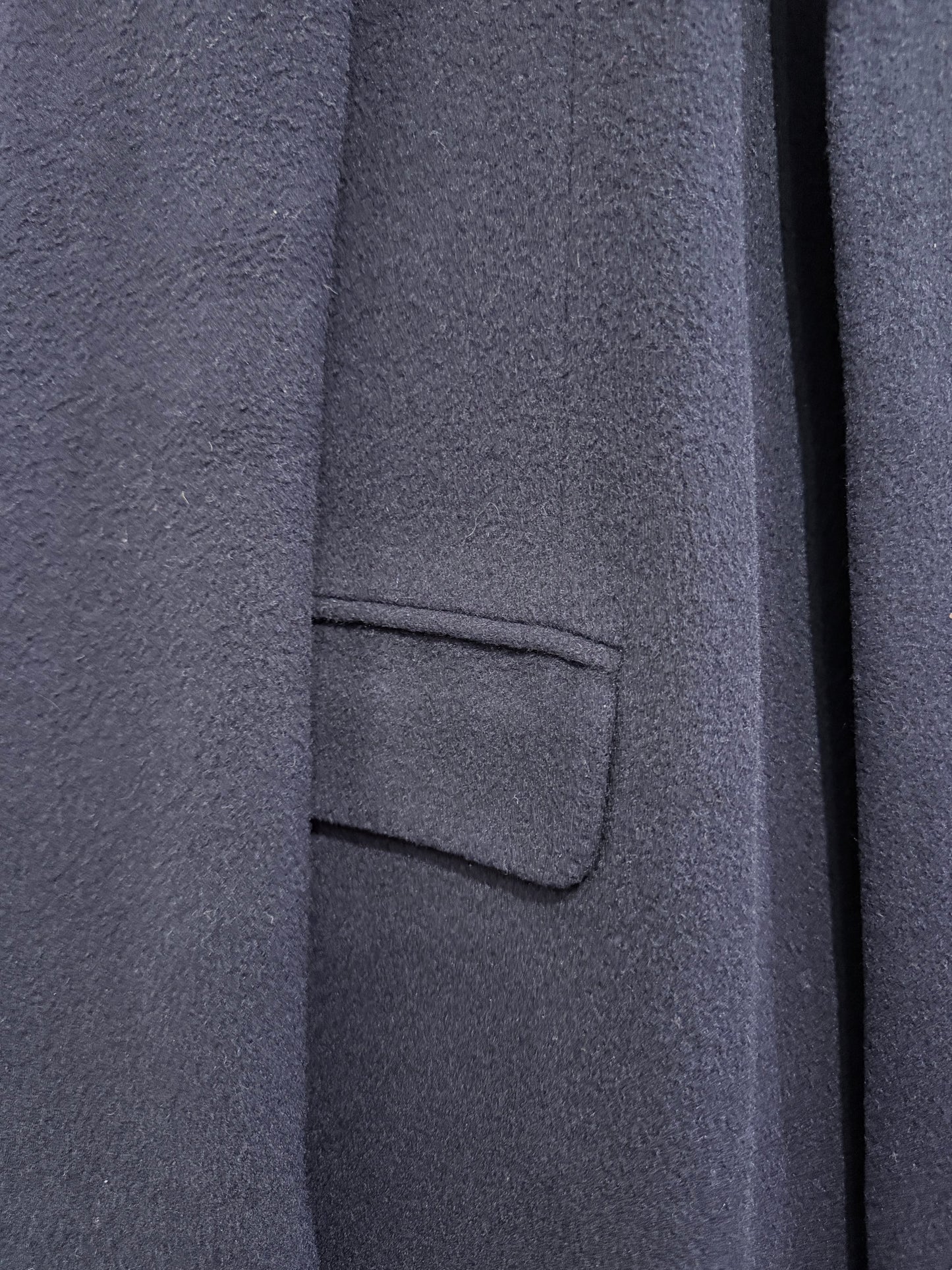 Vintage 80s Wool St Michael Coat. Navy Blue. Size Medium.