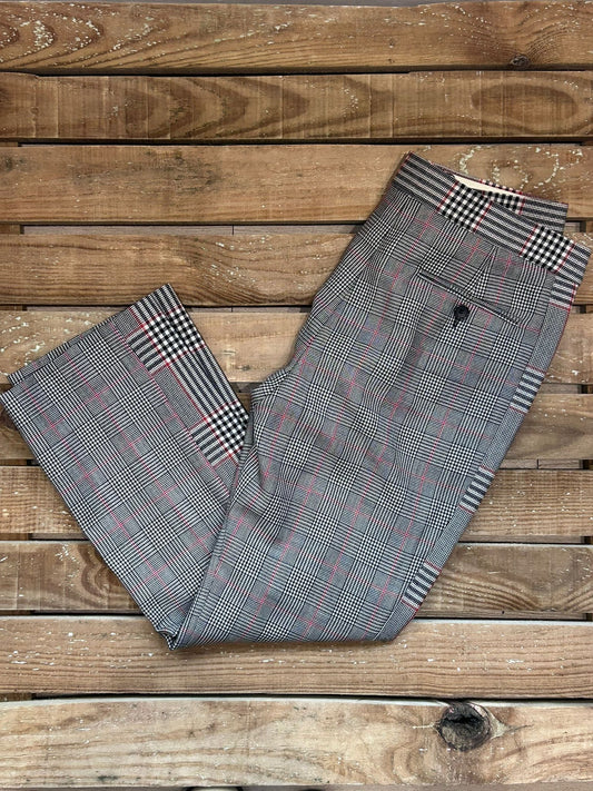 BNWT Alexander McQueen Glen Plaid cropped trousers. 32” waist. 26” leg. Size UK12.