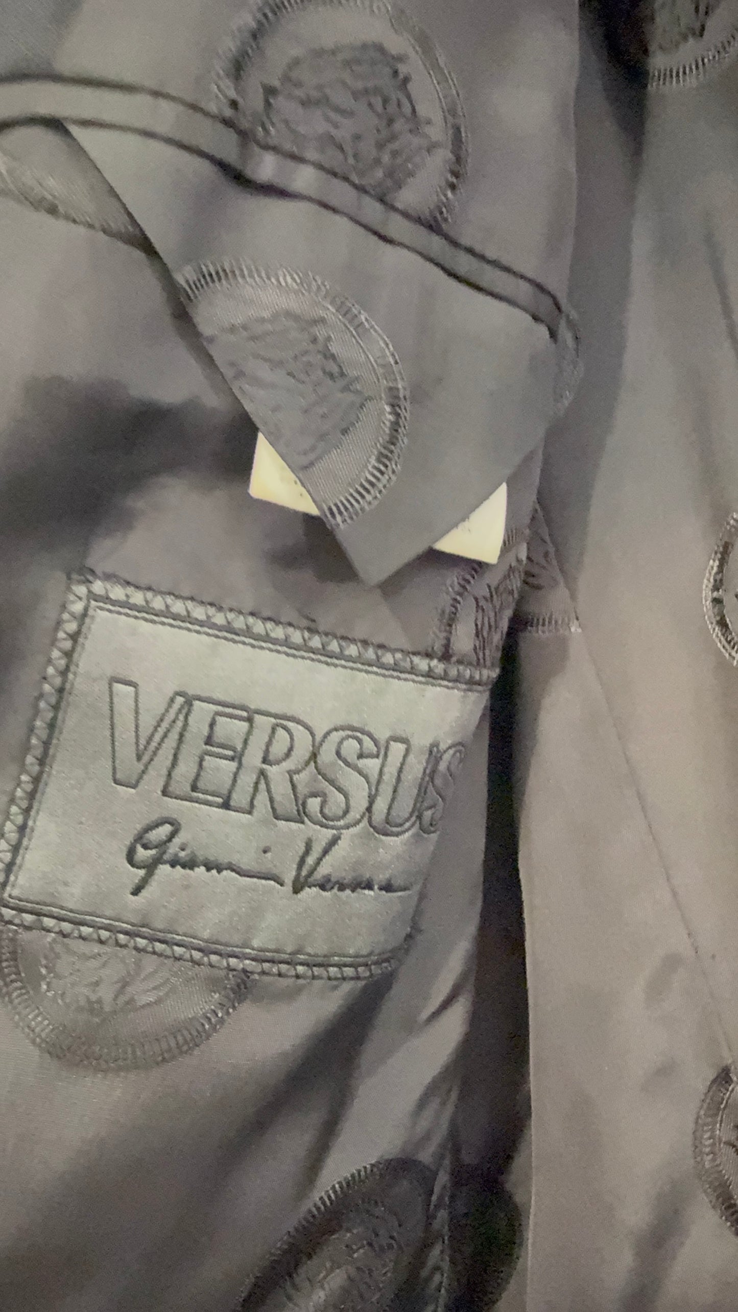 Vintage 90s Versace button up blazer/ jacket. Medusa head. 42” chest.