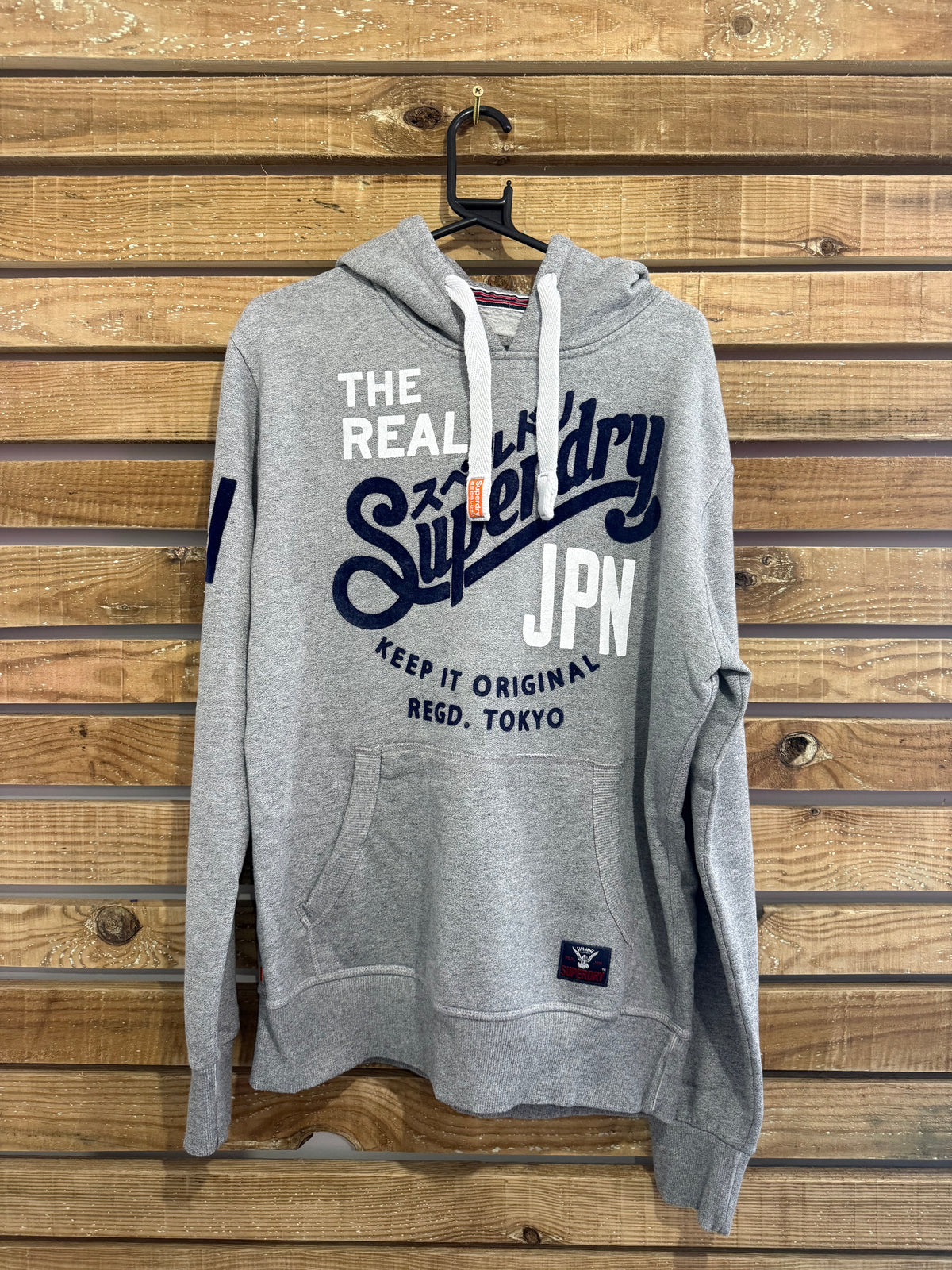Vintage Y2K Superdry Japan hoodie/ hooded sweater. Size Large.