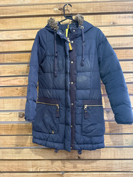 Joules down filled puffer jacket/ coat. Pink. Size UK8