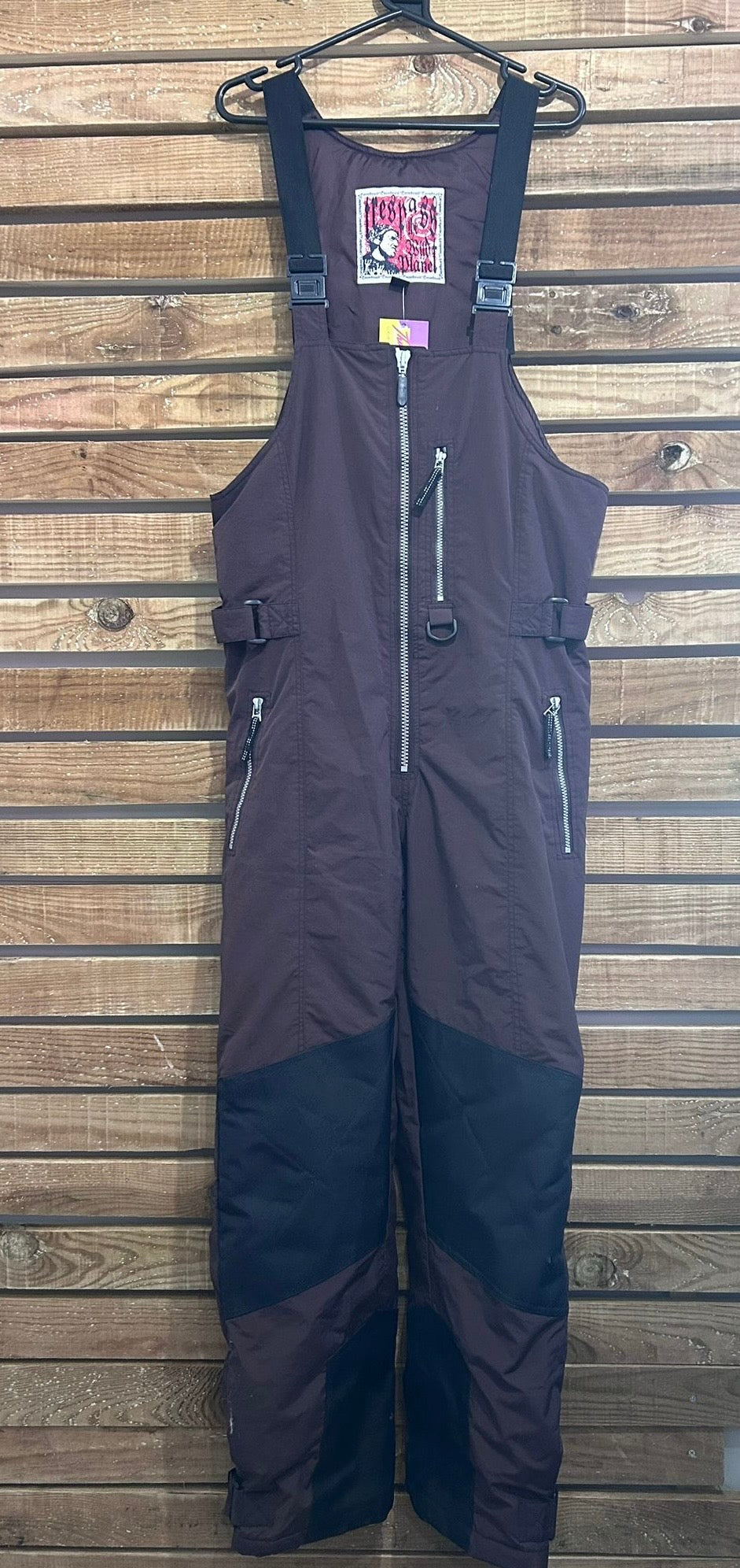 Vintage 90s Trespass bib ski pants. Sallopettes/ snow pants. Trousers. Size Large.