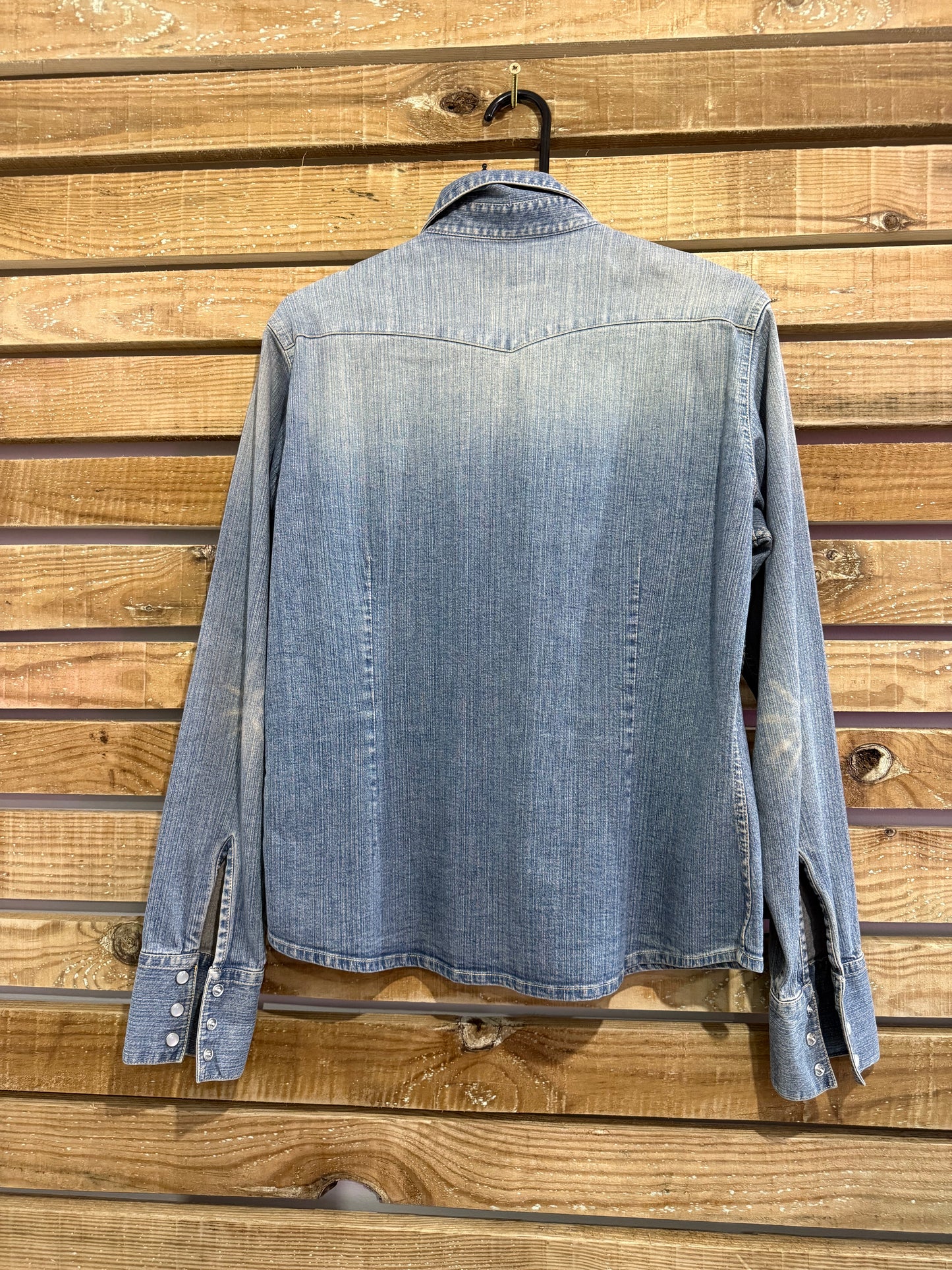 Vintage 90s Ben Sherman denim western shirt. Cowboy. Size Large.