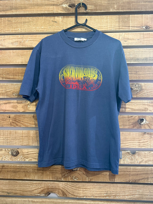 Vintage 90s RARE Moschino Scandalous motif T-shirt. Size Large. Rave.