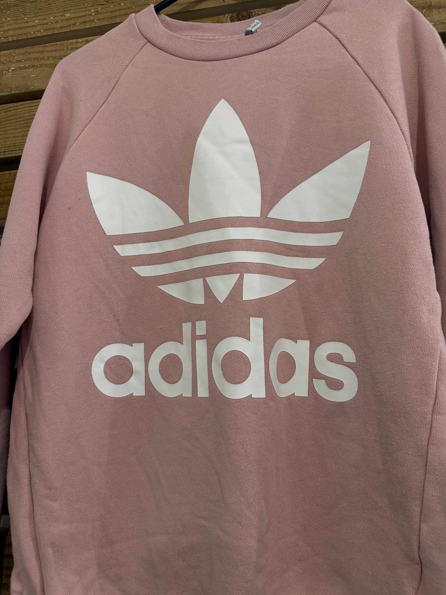 Adidas logo crewneck sweater/ sweatshirt. Size UK8.