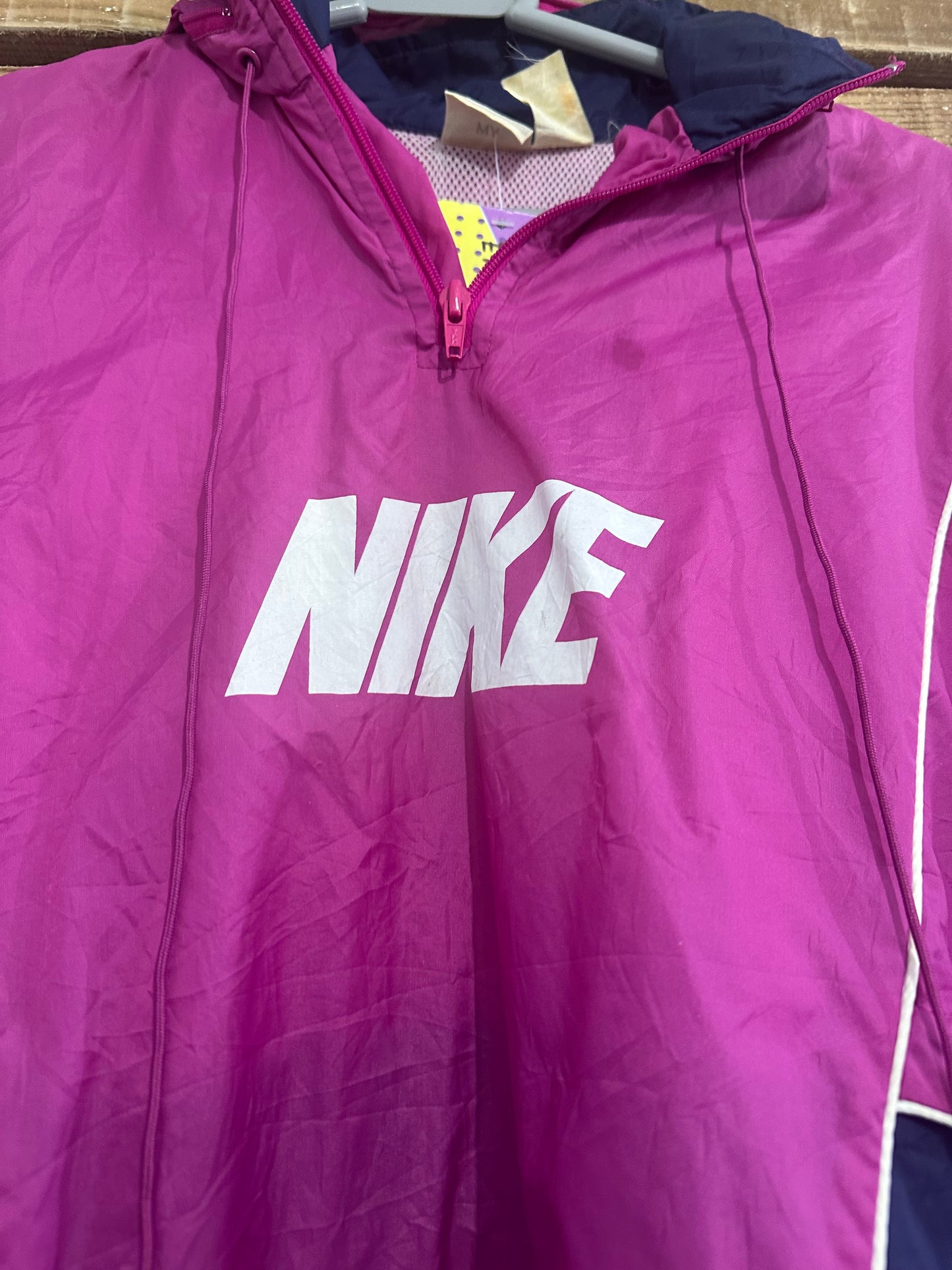 Vintage 90s Nike 1/4 zip windbreaker/ shell jacket. Size Medium. Festival.