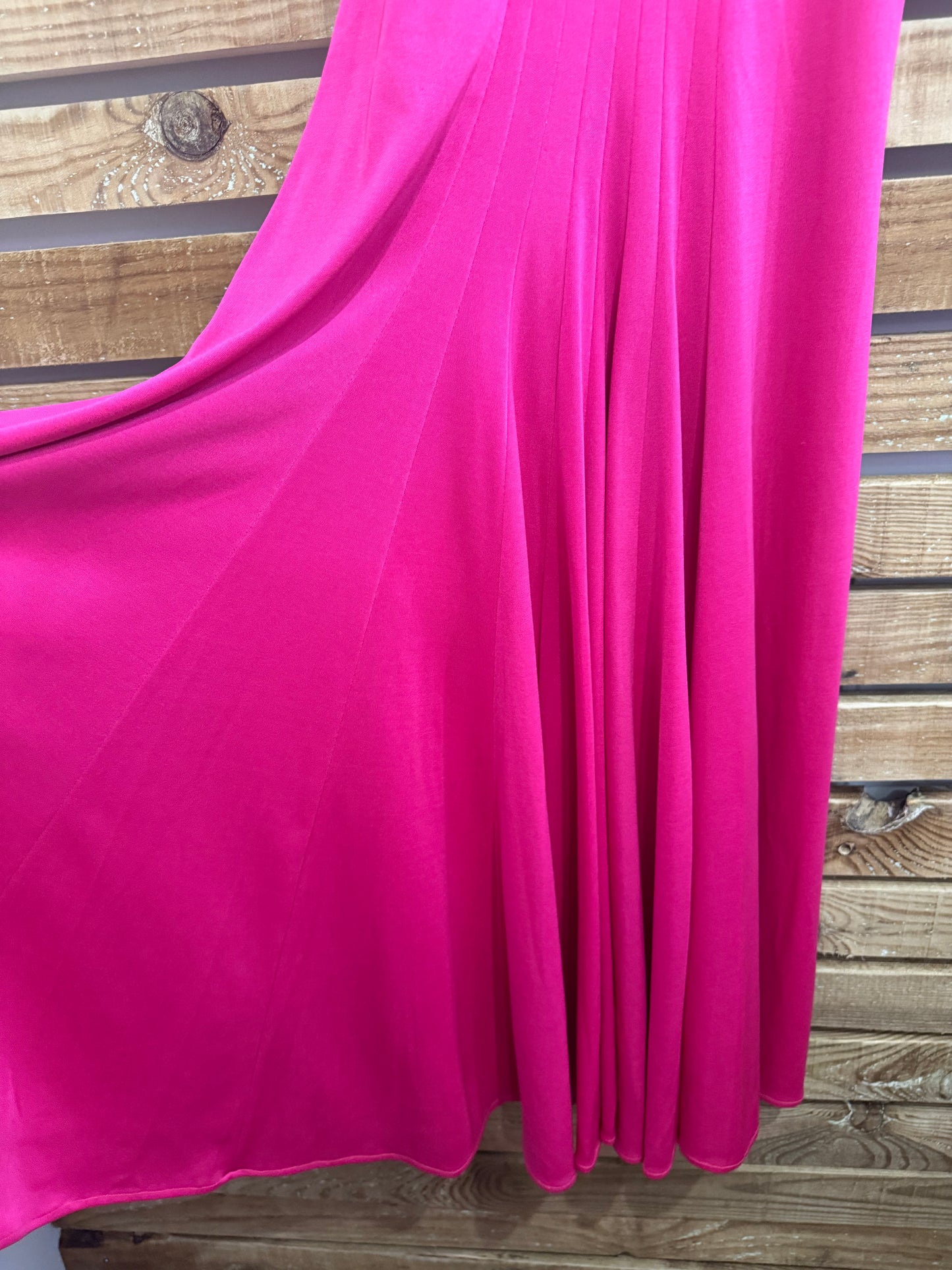 Vintage 80s does 50s Frank Usher swing dress. Pink. Prom/ summer.