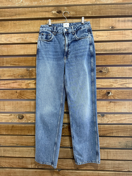 Anine Bing Jeans. Distressed. Blue. Waist 28”